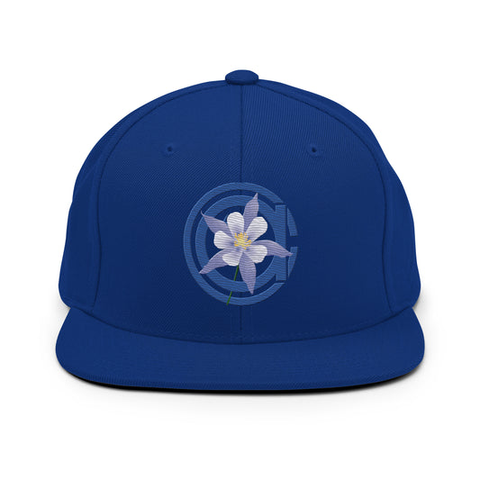 Mountain Columbine Full-Color Embroidered Snapback Hat